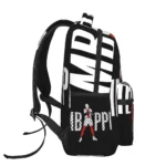 Black Backpack Football Design with Red Accents - Image 2