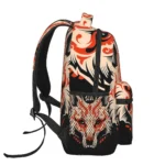 Children's Backpack Fox Design Orange Black - Image 4
