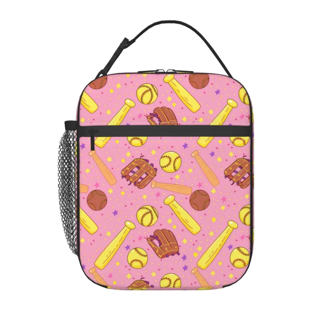 Reusable Softball Lunch Box for Kids Girls Boys Women Adult
